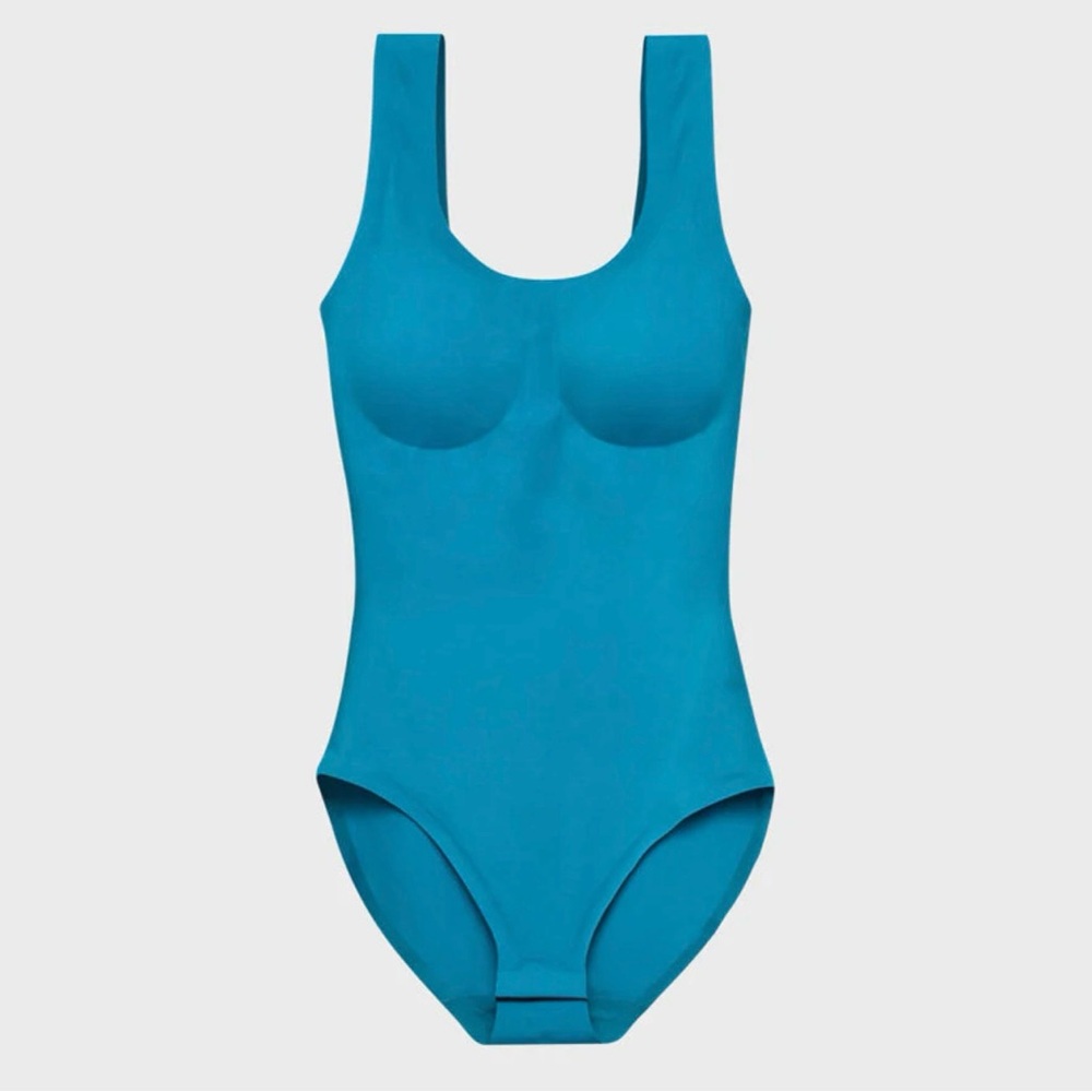 Seamless Sculpting One-Piece Shaping Bodysuit - Teal